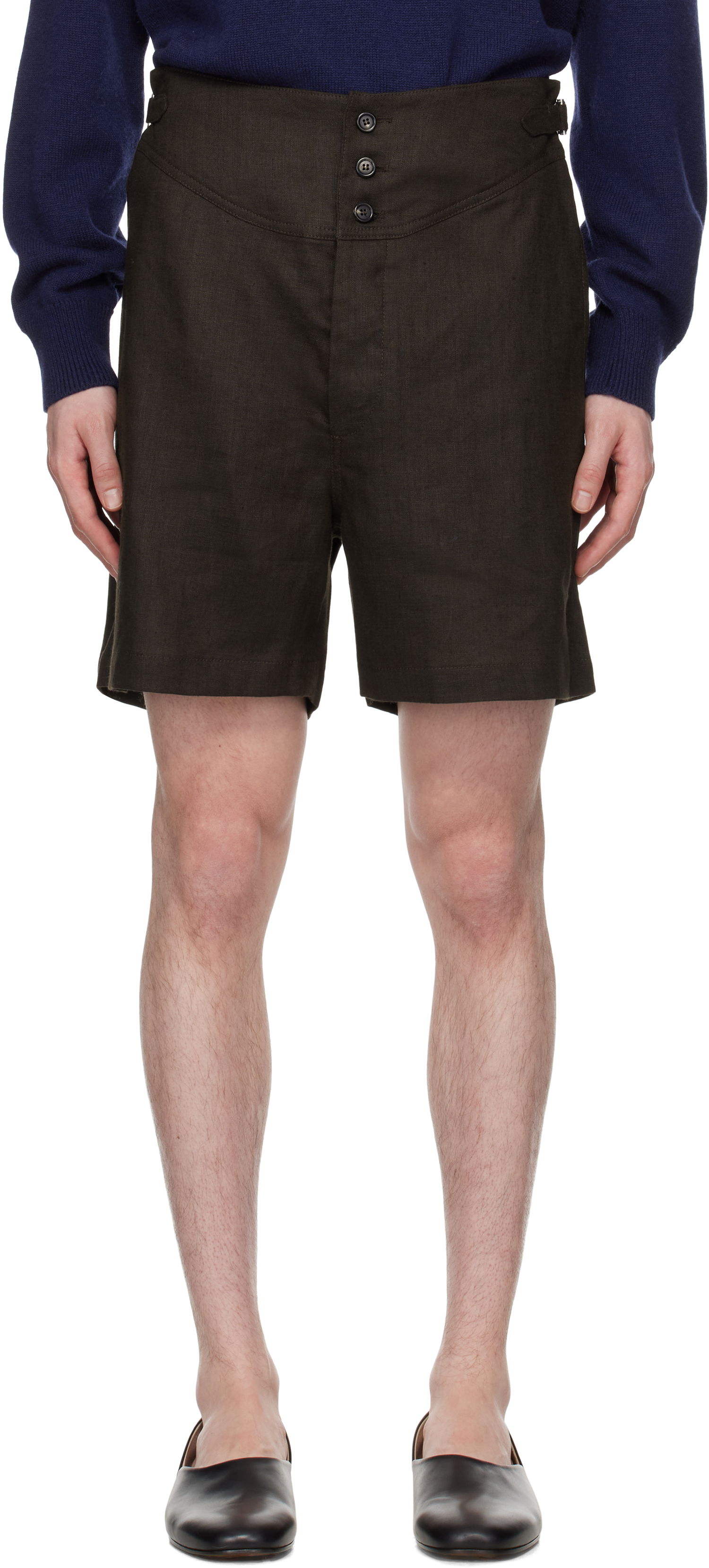 Kratke hlače Bode Bode Linen Cot Shorts Rjava | MRS25BT056, 0