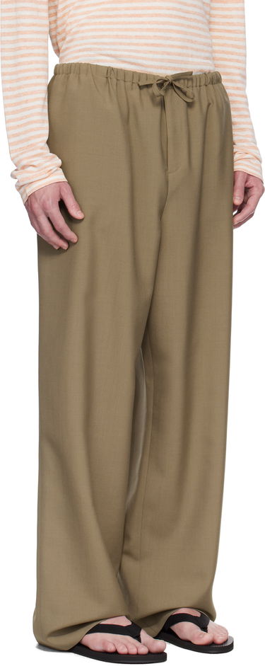 Hlače The Row The Row Donatello Wide-Leg Trousers Bež | 657-W3602, 1
