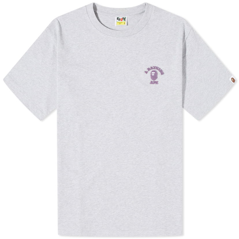 Majica BAPE A Bathing Ape College One Point T-Shirt Siva | 001TEK301302M-GRY