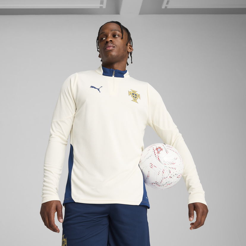 Pulover Puma Portugal Training Quarter-Zip Top Bež | 779519_12