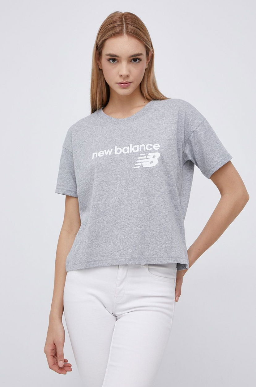 Majica New Balance t-Shirt Siva | WT03805AG
