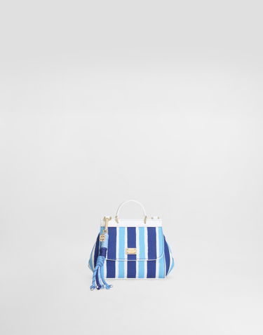 Torbica Dolce & Gabbana Dolce & Gabbana Sicily Canvas Crossbody Bag With Striped Print Modra | EB0003AD591HC5KW, 0