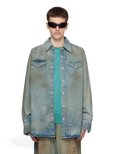 Jakna Acne Studios Press-Stud Denim Shirt Modra | BB0526-