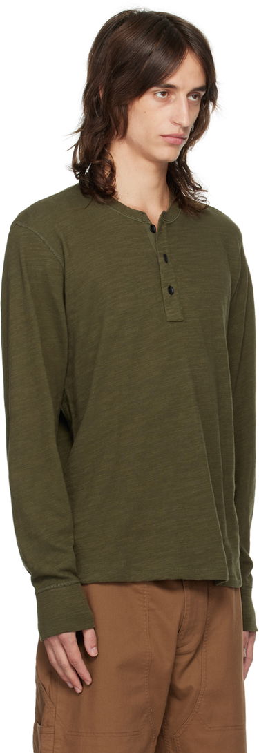 Majica rag & bone Rag & Bone Classic Flame Henley Zelena | MBC22FT037TL37, 1