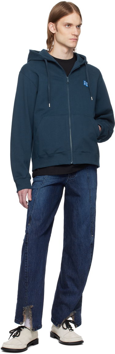 Pulover ADER ERROR ADER error TRS Tag 01 Zip-Up Hoodie Mornarica | BO42FYHD0401NV, 3
