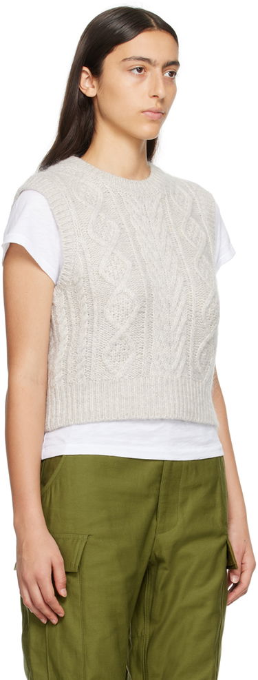 Pleteni pulover rag & bone rag & bone Brody Knit Vest Siva | WAS23F035SL35, 1