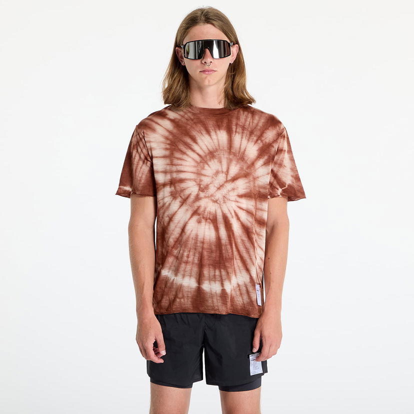 Majica Satisfy CloudMerino T-Shirt UNISEX Tie-Dye Pine Rjava | 11002-TDPI
