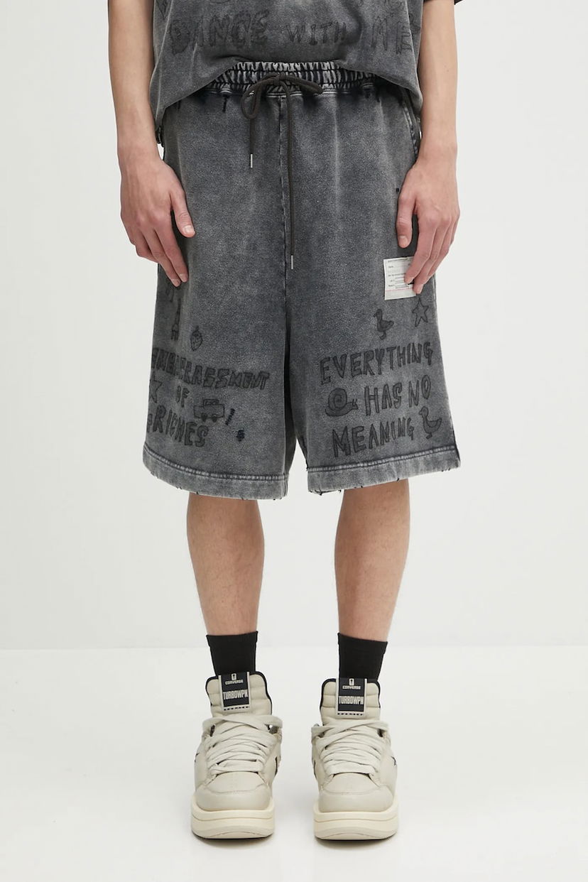 Kratke hlače Maison MIHARA YASUHIRO Maison MIHARA YASUHIRO Bleached Shorts Siva | A14SP544