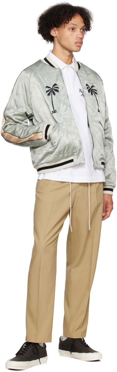 Bomber jakna Palm Angels Life Is Palm Souvenir Jacket Siva | PMEA110F22FAB0020910, 4
