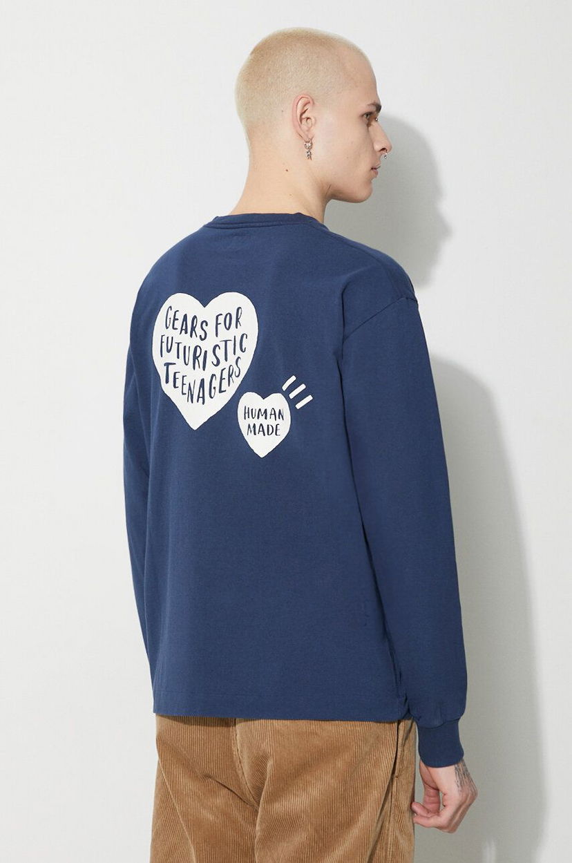 Majica Human Made Graphic Long Sleeve T-Shirt Modra | HM26CS009