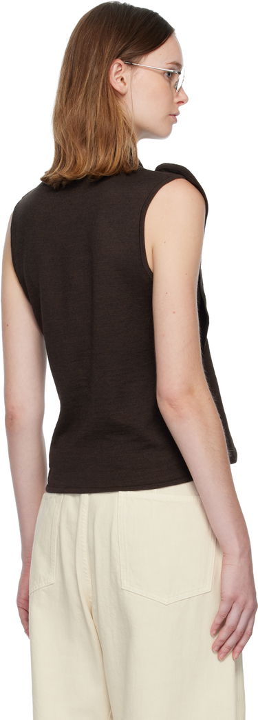 Pleteni pulover LEMAIRE Asymmetrical Sleeveless Cardigan Rjava | TO1485 LK087, 2