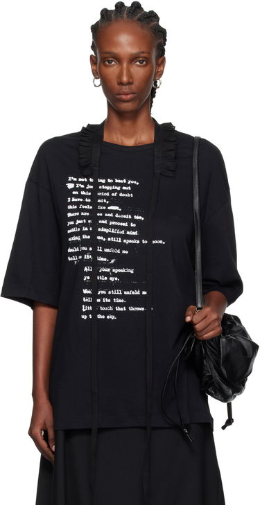 Majica Ann Demeulemeester Ann Demeulemeester Danvald High Comfort Graphic T-Shirt Črna | 2520-W-JTS06-54-C-FA206-099, 0