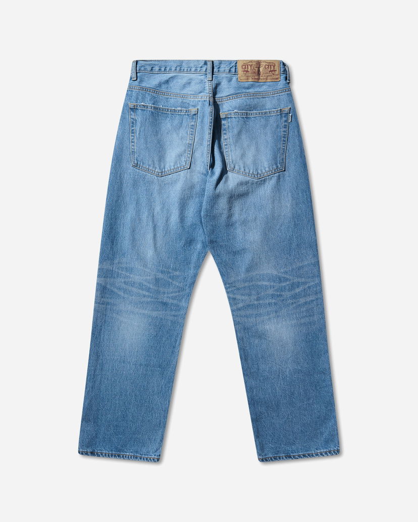 Kavbojke BAPE Shark Loose Fit Denim Pants Modra | 1L80150006 INDIGO