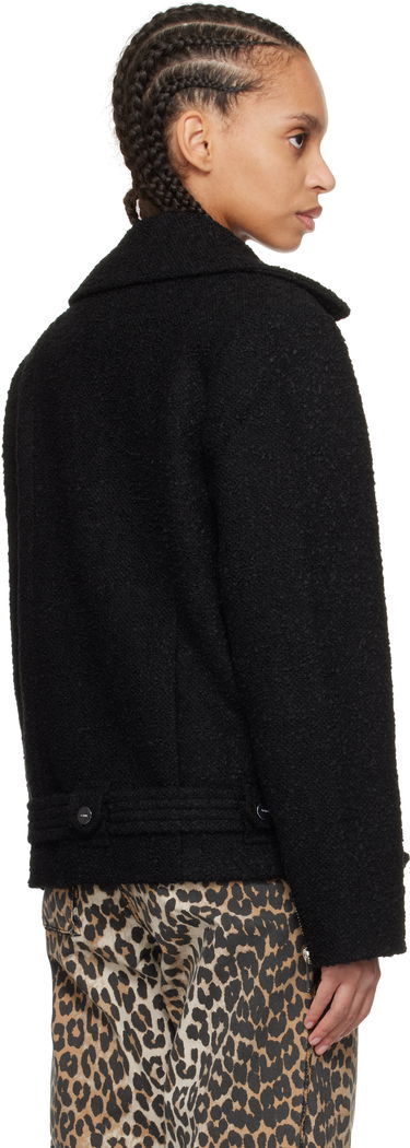 Jakna GANNI GANNI Textured Boucle Wool Jacket Črna | W0026, 2
