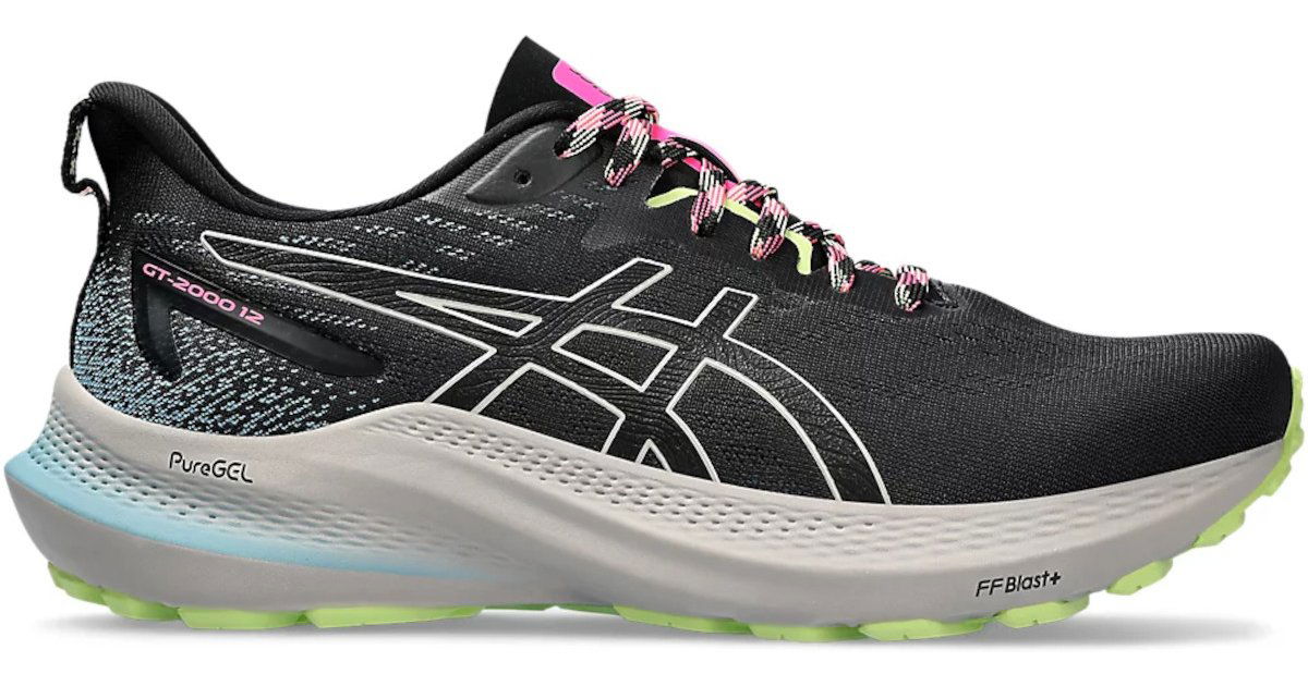 Superge in čevlji Asics GT-2000 12 TR "Nature Bathing/Lime Green" Črna | 1012b587-200, 1