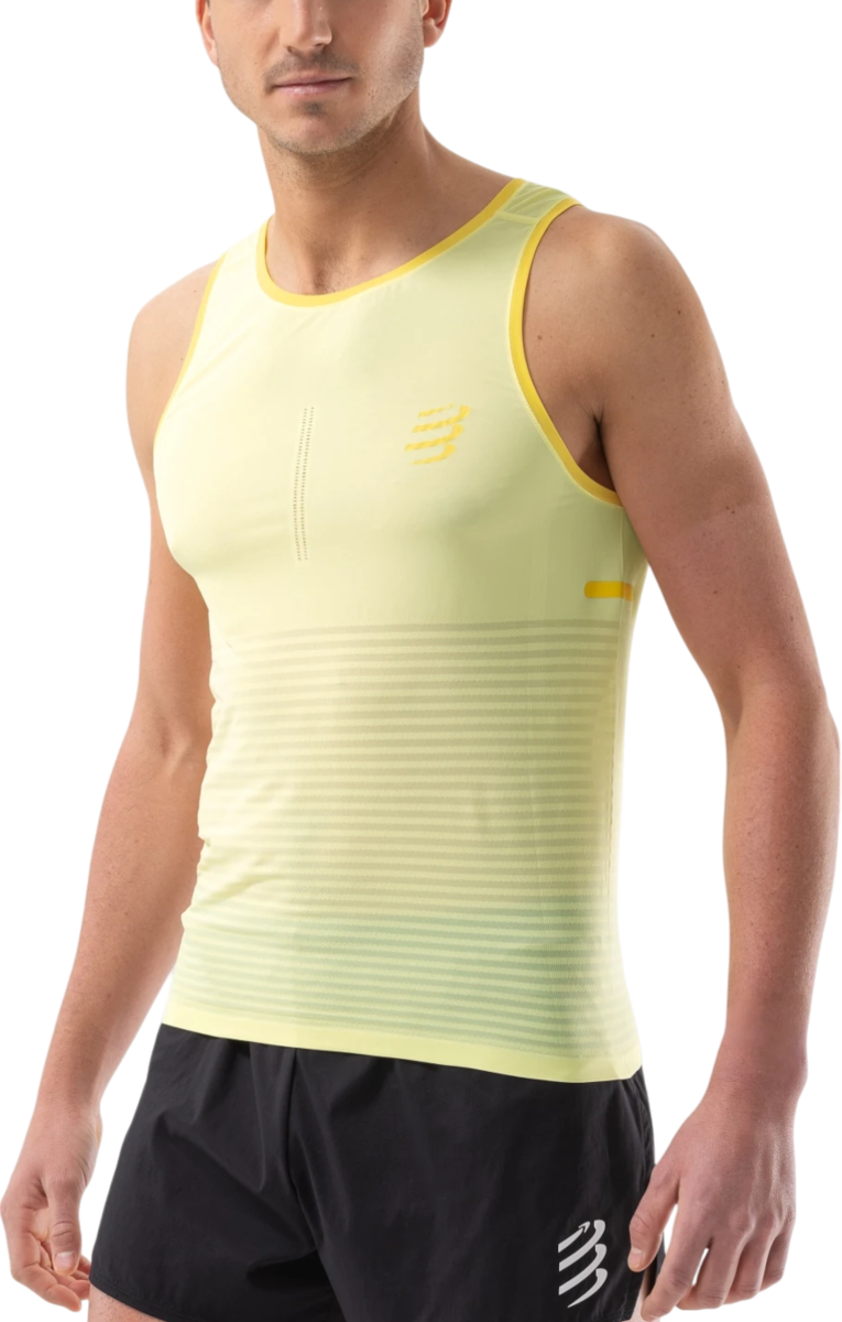 Majica brez rokavov Compressport Compressport Pro Racing Singlet Rumena | atsm7427-atsm7427035