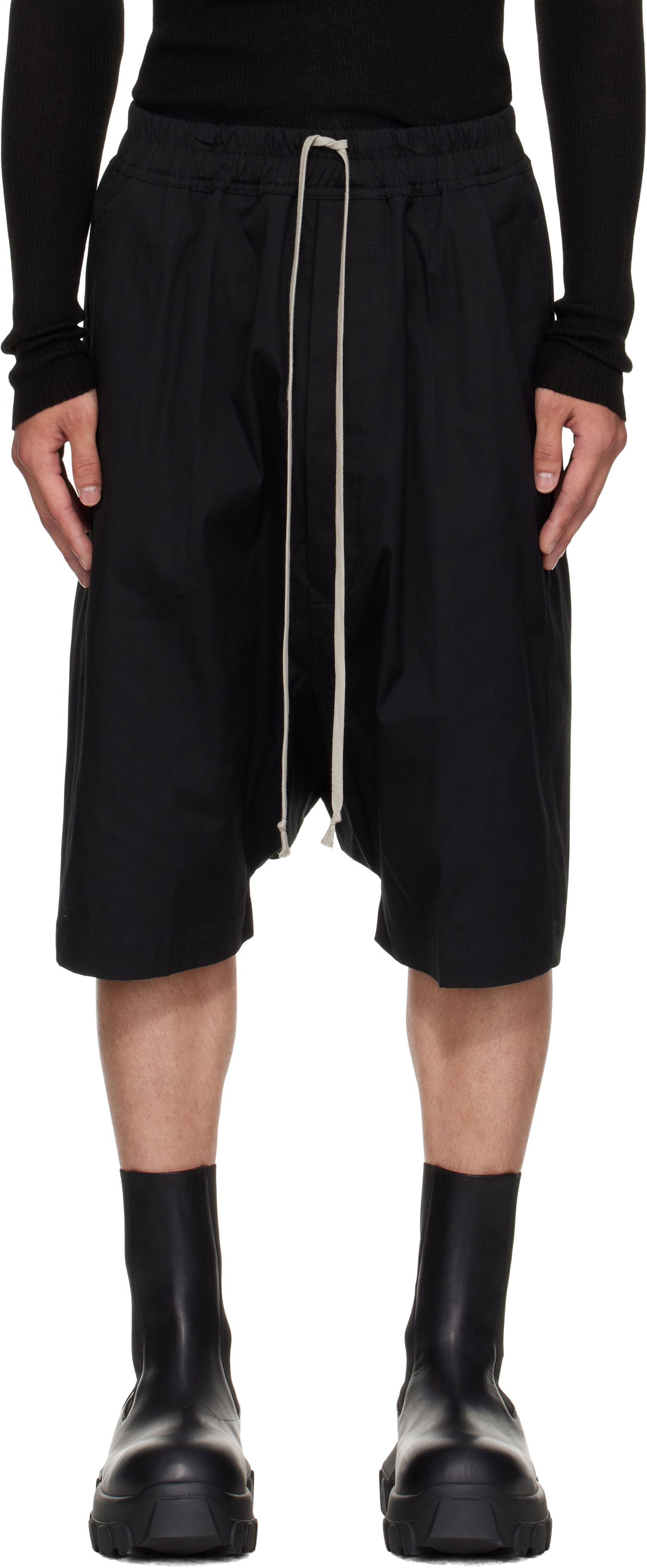 Kratke hlače Rick Owens Rick Owens Pods Shorts Črna | RU02E1384 TE, 0