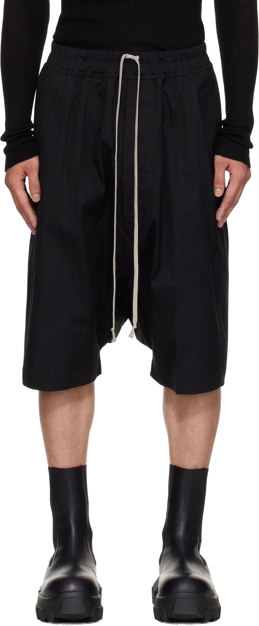 Kratke hlače Rick Owens Rick Owens Pods Shorts Črna | RU02E1384 TE