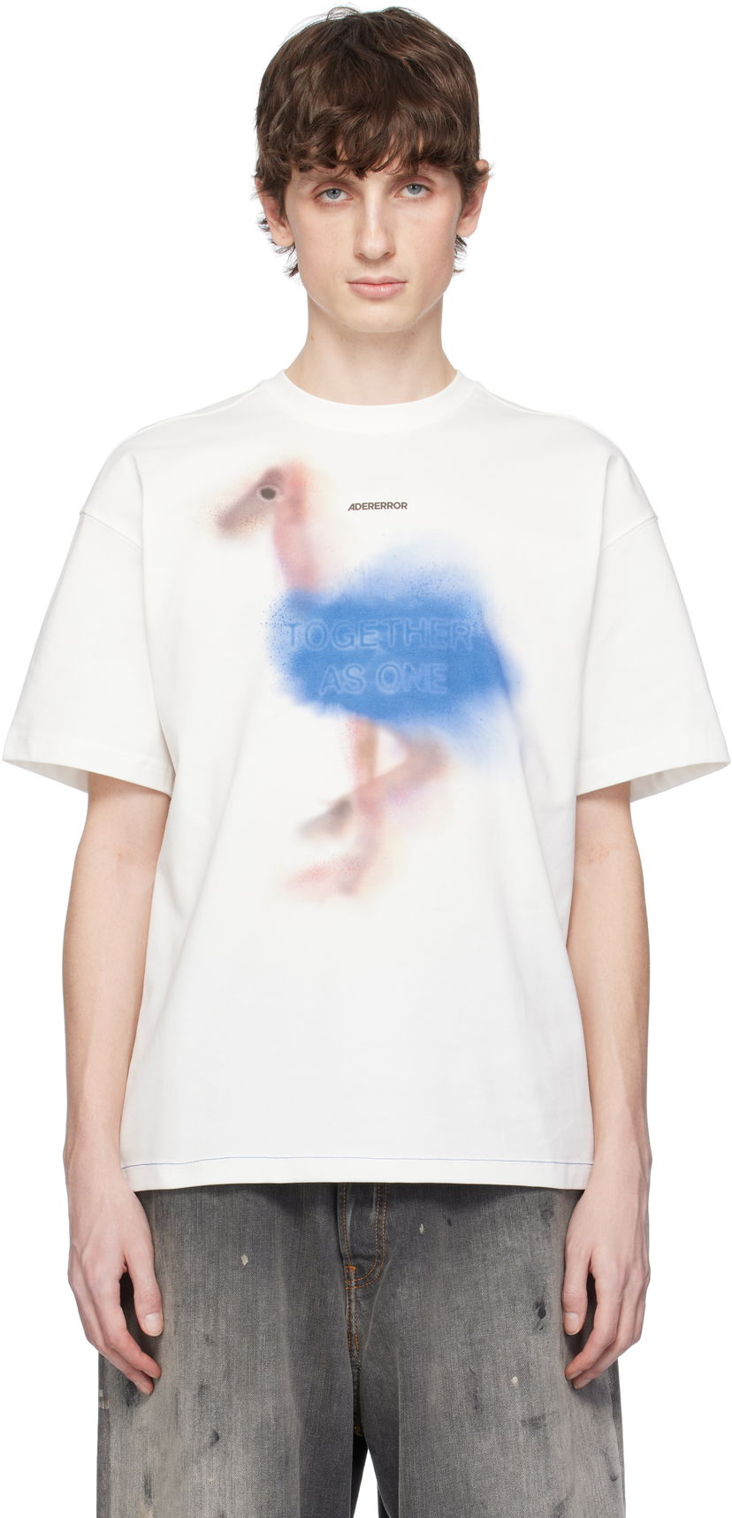 Majica ADER ERROR ADER error Together As One Graphic T-Shirt Bela | BO01SSTS0104OW