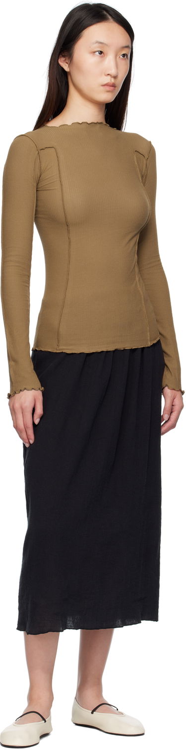 Majica Baserange Baserange Omato Long Sleeve T-Shirt Rjava | TTML-RB-SU25, 3