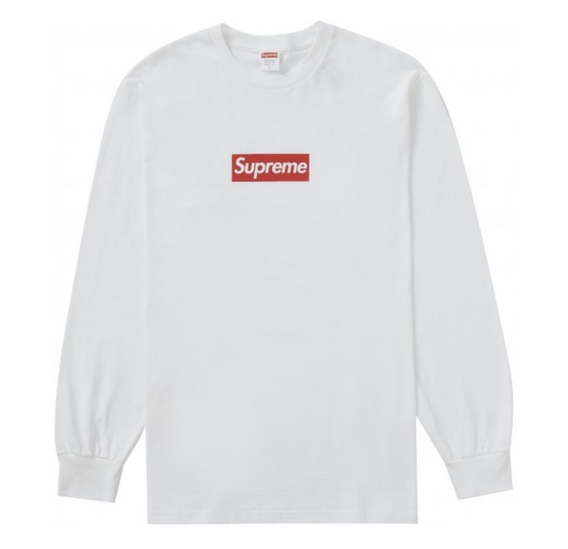 Pulover Supreme "Box Logo" Bela | SU9472