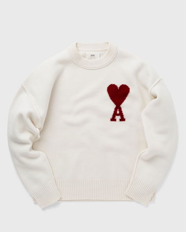 Pleteni pulover AMI ADC Large Crewneck Bela | BFUKS006-018-154, 3