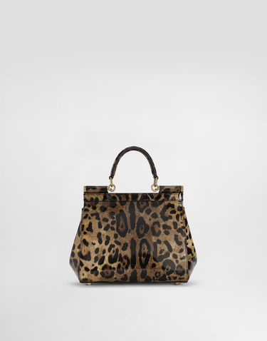 Torbica Dolce & Gabbana Dolce & Gabbana Leopard Print Patent Leather Top Handle Bag Večbarvna | BB6003BM568HA93M, 2