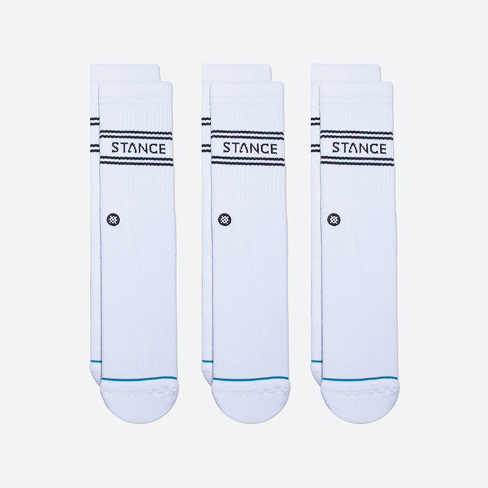 Nogavice Stance Basic 3 Pack Crew Bela | A556D20SRO-WHT, 0