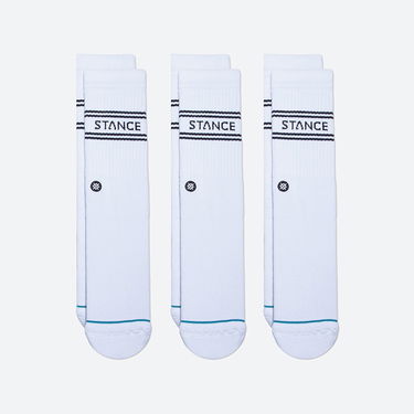 Nogavice Stance Basic 3 Pack Crew Bela | A556D20SRO-WHT, 0