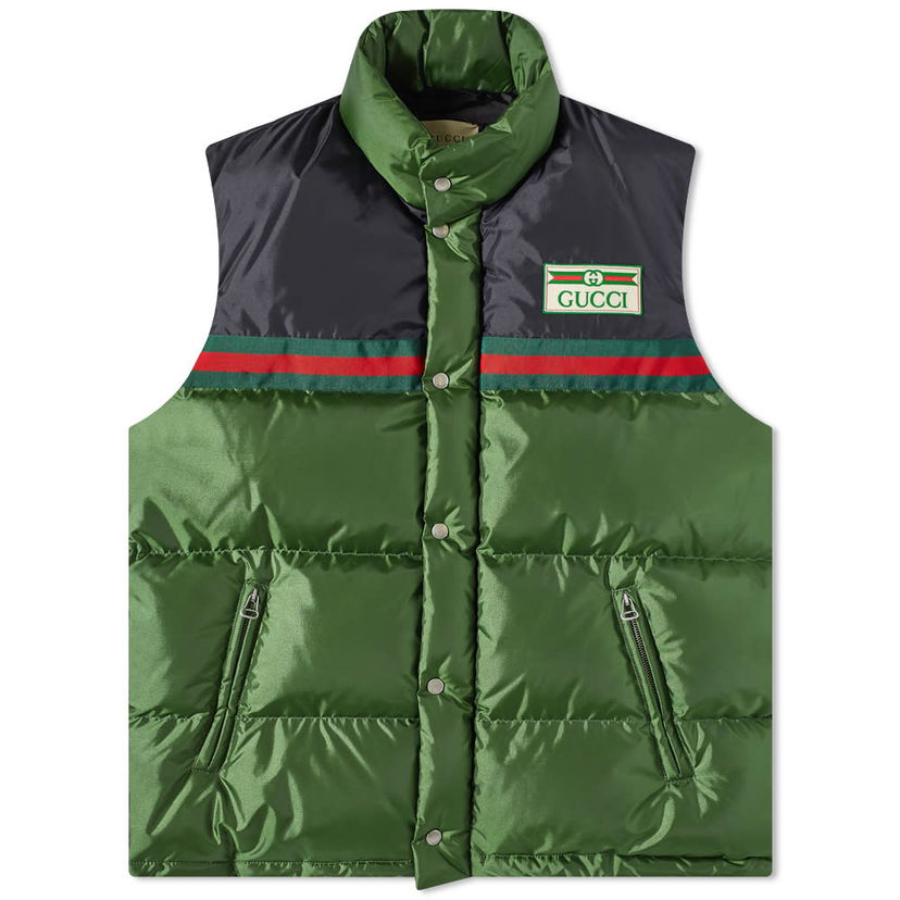 Telovnik Gucci Gucci GRG Logo Down Vest Zelena | 698713-Z8A1T-3755