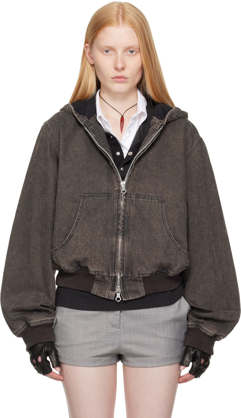 Bomber jakna OUR LEGACY Our Legacy Bank Denim Hooded Jacket Siva | M2251BBC