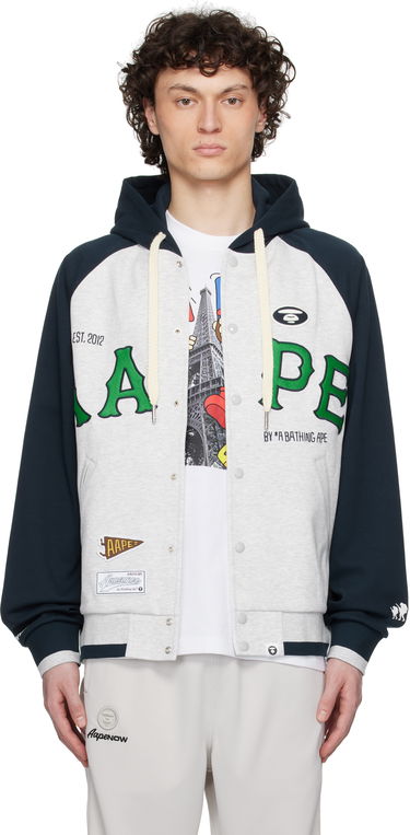 Bomber jakna AAPE by A Bathing Ape AAPE by A Bathing Ape Main Zip Up Hoodie Jacket Siva | AAPSWMC323XANWH2, 0