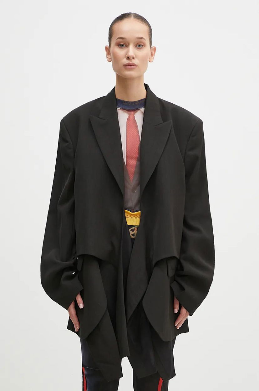 Jakna Martine Rose Oversized Knotted Tailored Jacket Črna | 351WT05006