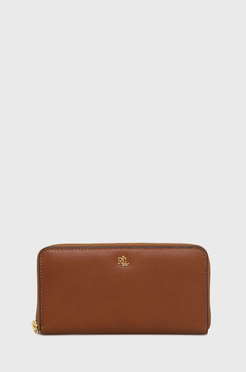 Denarnica Polo by Ralph Lauren Leather Zip Around Wallet Rjava | 432876730004