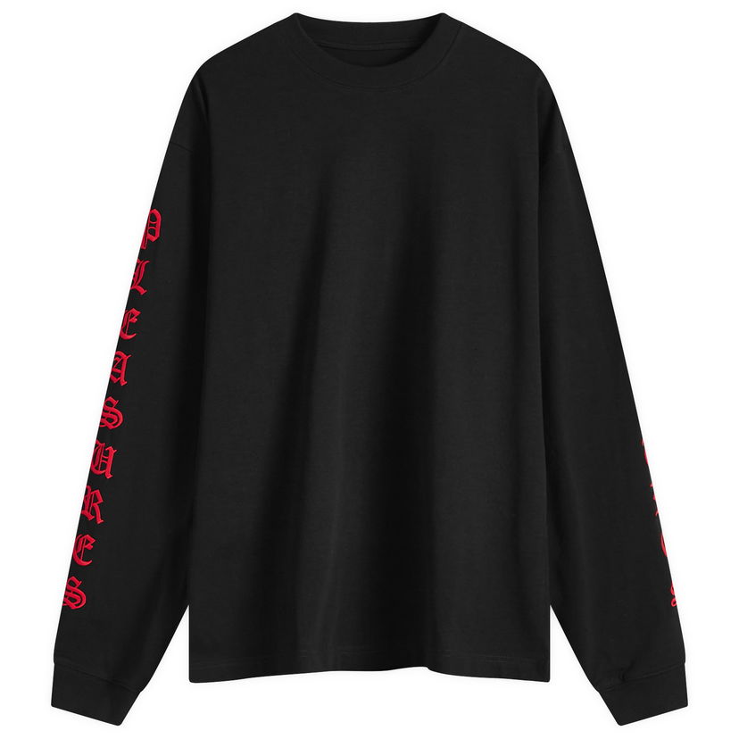 Majica Pleasures OE Heavyweight Long Sleeve T-Shirt Črna | P24F045-BLK