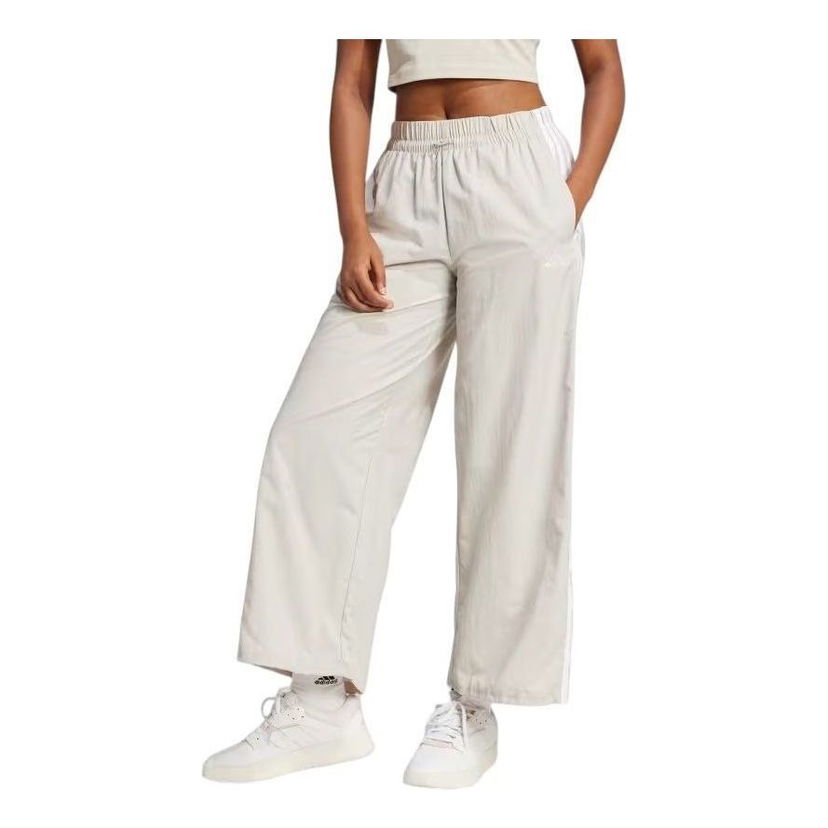 Hlače adidas Originals Essentials 3-Stripes Woven Parachute Pants Bež | JC8168