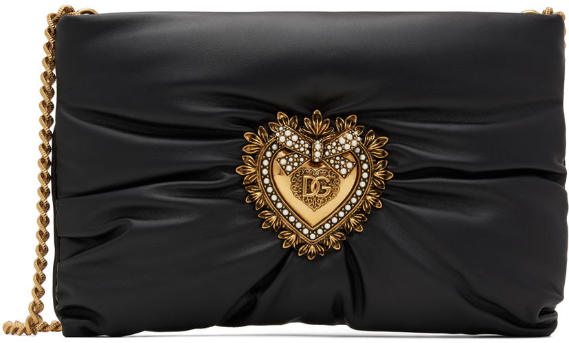 Torbica Dolce & Gabbana Black Small Devotion Bag Črna | BB7378 AK274
