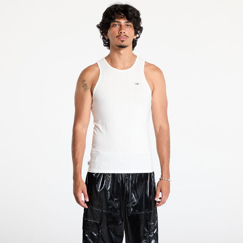 Majica brez rokavov adidas Originals Clot Rib Tank Corewhite/ Corewhite Bela | JC5308
