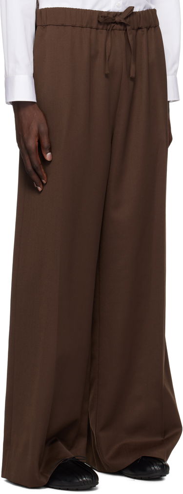 Hlače Simone Rocha Simone Rocha Wide Leg Drawstring Trousers Rjava | 4143D 1217, 1
