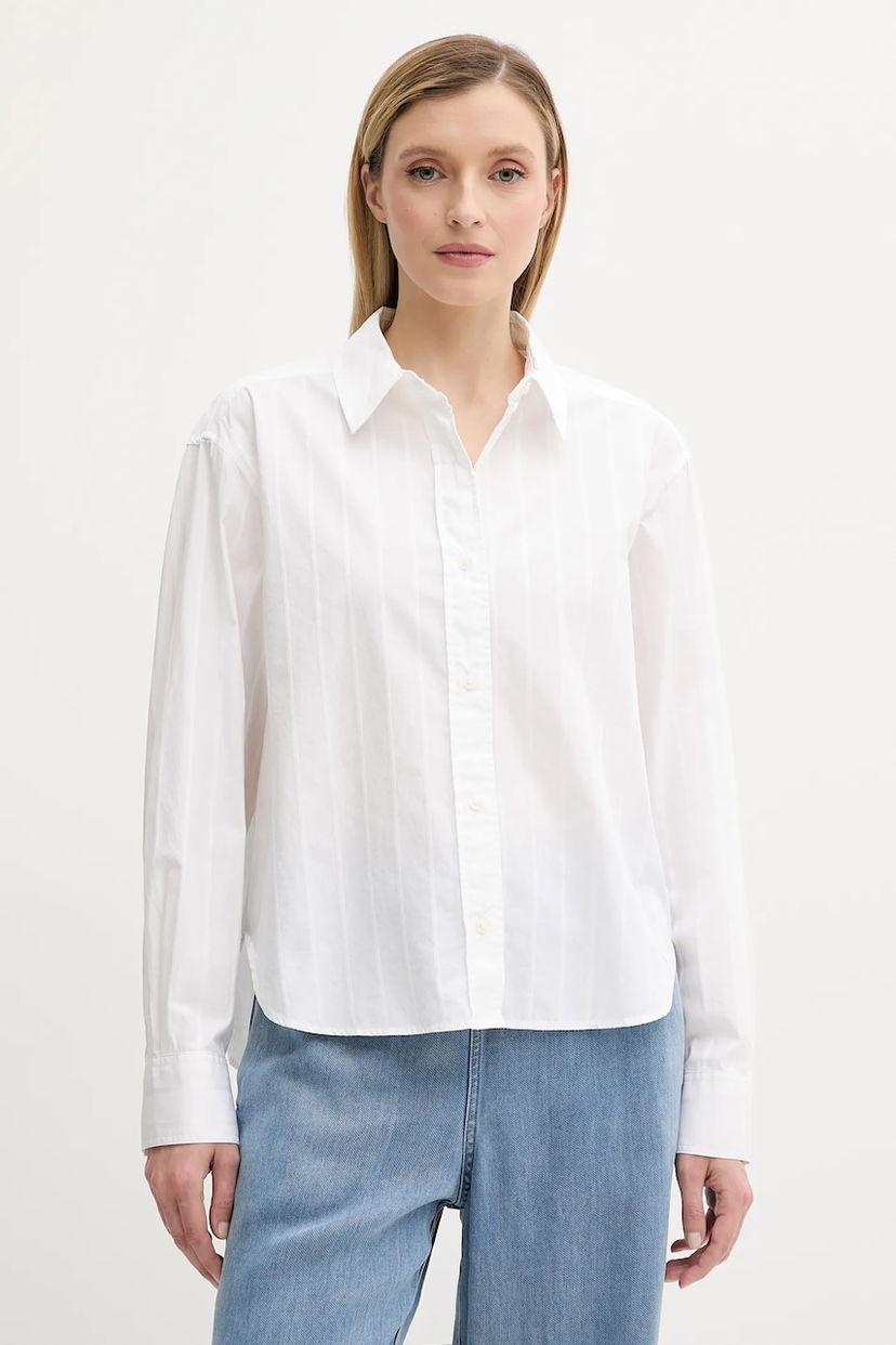 Srajce Samsoe Samsoe Samsoe Samsoe SAATRANI Regular Fit Classic Collar Shirt Bela | F25200082