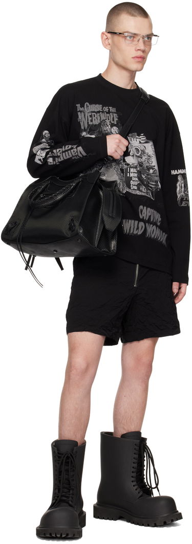 Kratke hlače We11done We11done Crumpled Shorts Črna | WD-PT1-23-271-M-BK, 3