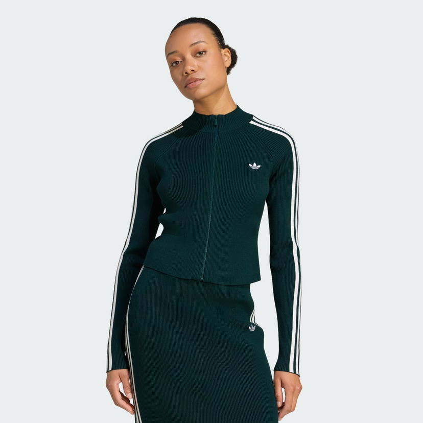 Pleteni pulover adidas Performance Adicolor Slim-Fit Knit Top Zelena | JY2599