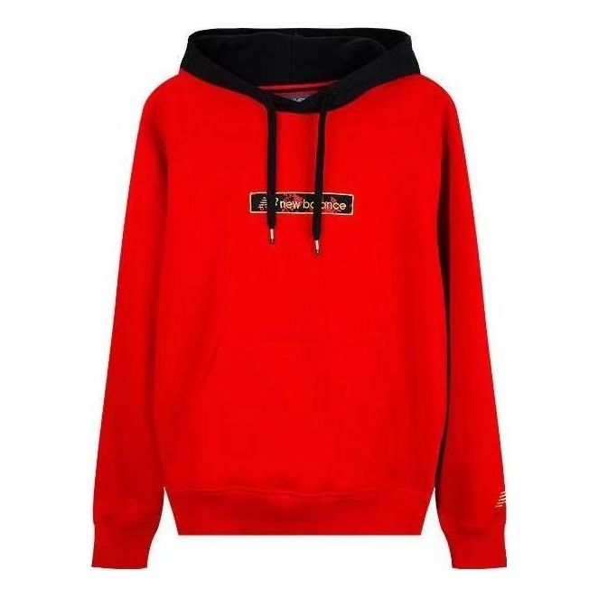 Pulover New Balance Logo Print Sport Hoodie Rdeča | NCA1A023-RD