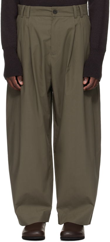 Hlače Studio Nicholson Studio Nicholson Yale Pleated Trousers Zelena | YALE SNM - 788, 0