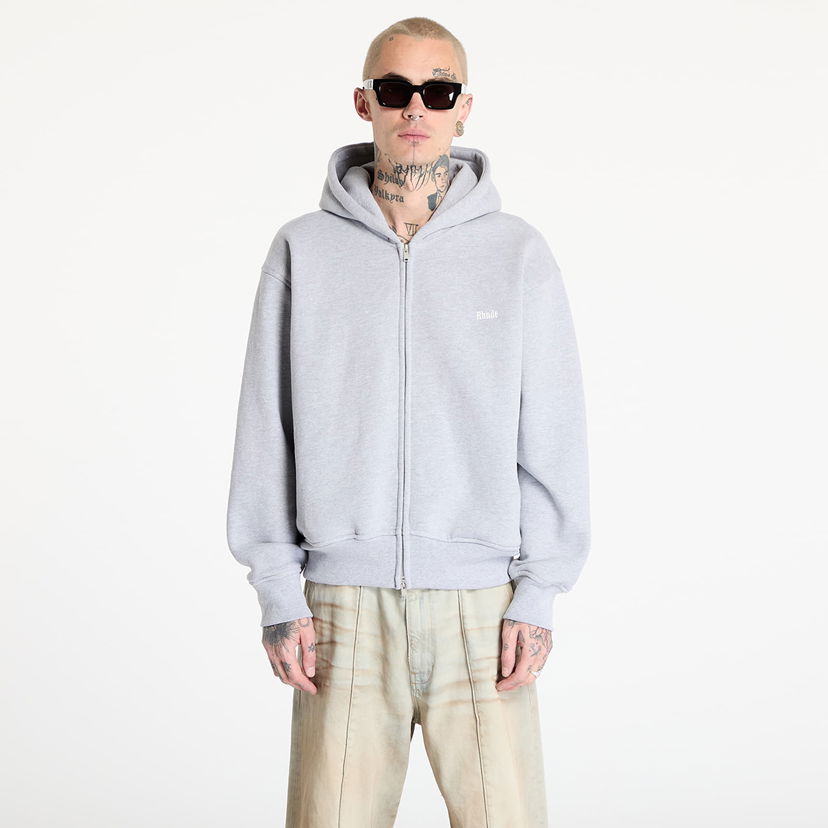 Pulover Rhude Rhude Classique Full-Zip Hoodie Siva | RHSS25HO012293048