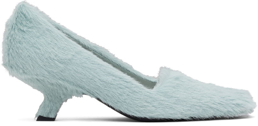 Superge in čevlji Bottega Veneta Bottega Veneta Boogie Fur Heels Modra | 816551 V55Q0