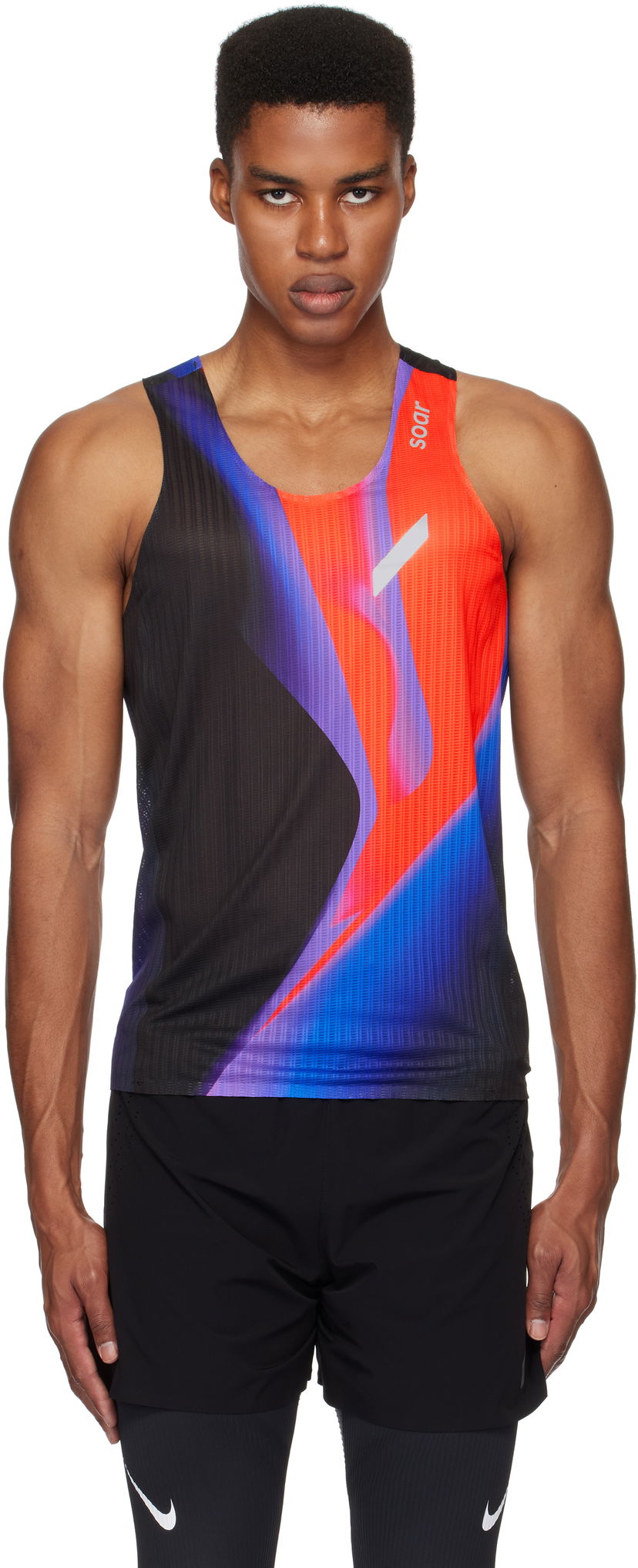 Majica brez rokavov Soar Running Soar Race Tank Top Večbarvna | SV1M-BLK/BLU/RE