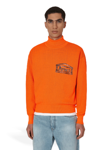 Pleteni pulover Aries Temple Fluro Turtleneck Sweater Oranžna | FTAR20024 ORG