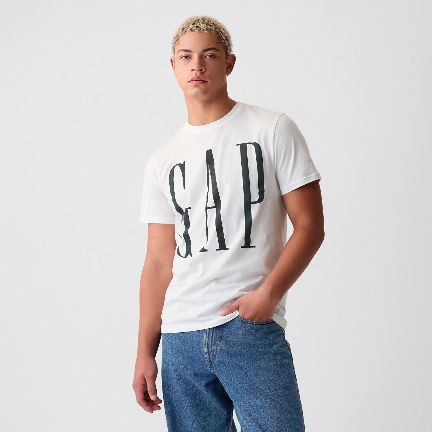 Majica GAP Logo Tee White V2 Global Bela | 866774-01, 0