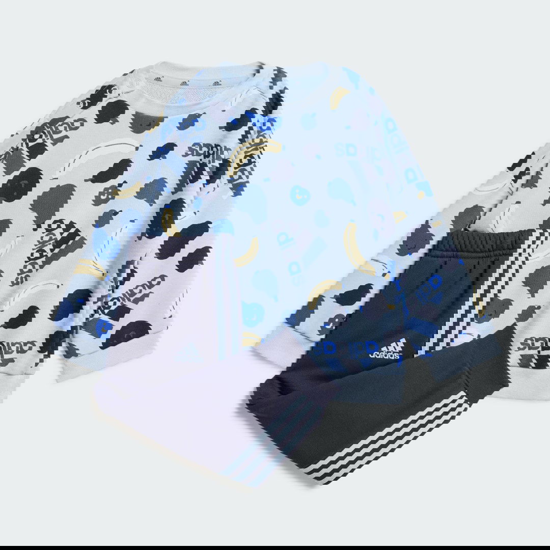 Trenirka adidas Performance Essentials Allover Print Jogger Set Modra | IW1002, 0
